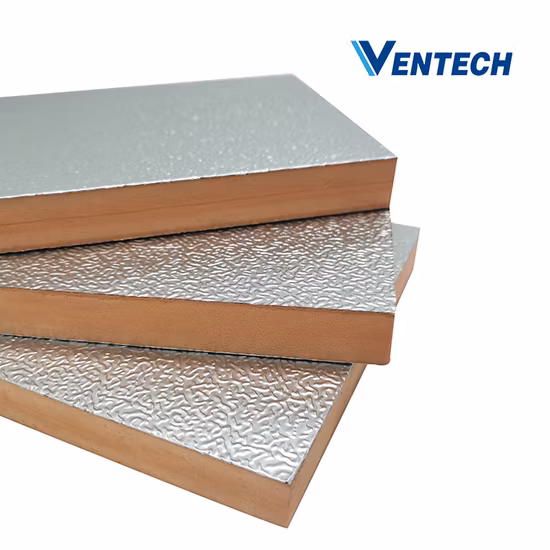 덕트 시스템 절연을 위한 25mm 두꺼운 사전 절연 페놀 폼 에어 덕트 패널